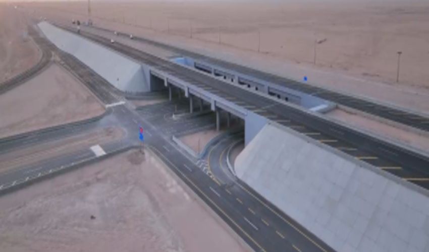 Road from King Khaled Military City – the Doghileeb Al Wagan interchange